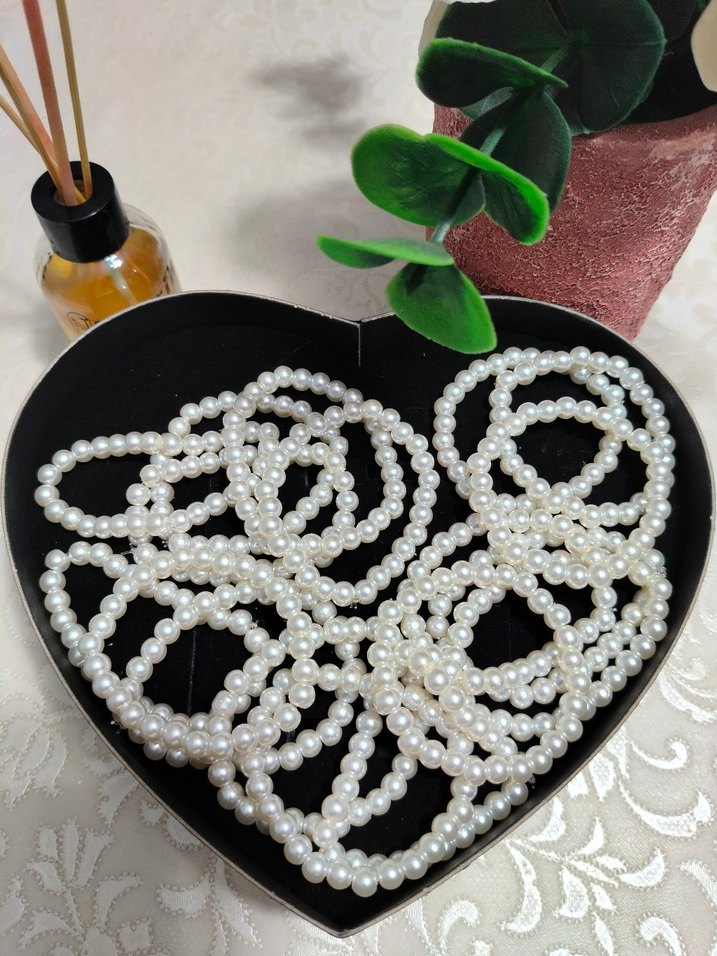 İnci Boncuklu Beyaz Kadın El Zinciri - Görsel 4