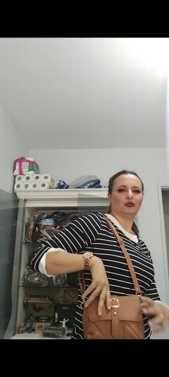 Kahverengi Deri Tokalı Kadın Çanta - Görsel 2