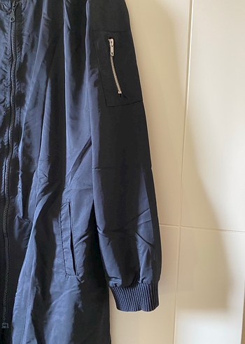 Siyah Uzun Kadın Yağmurluk - Görsel 5