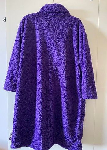 Mor Düğmeli Kadın Polar Ceket - Görsel 4