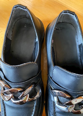 Tokalı Siyah Deri Kadın Loafer - Görsel 6