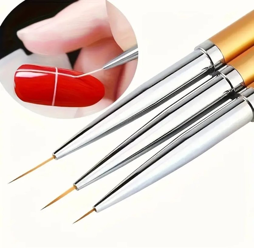 3'lü Set Profesyonel Ultra İnce Sanat & Detay Fırçası - Görsel 4