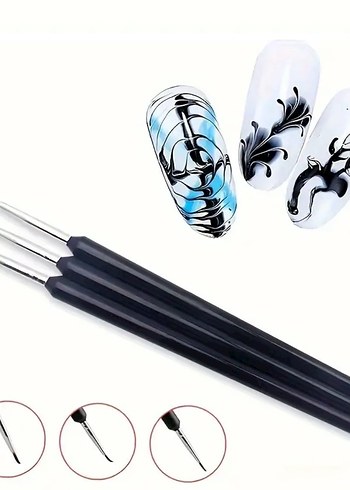 3 Adet Detaylı Boya Fırçaları - Görsel 5