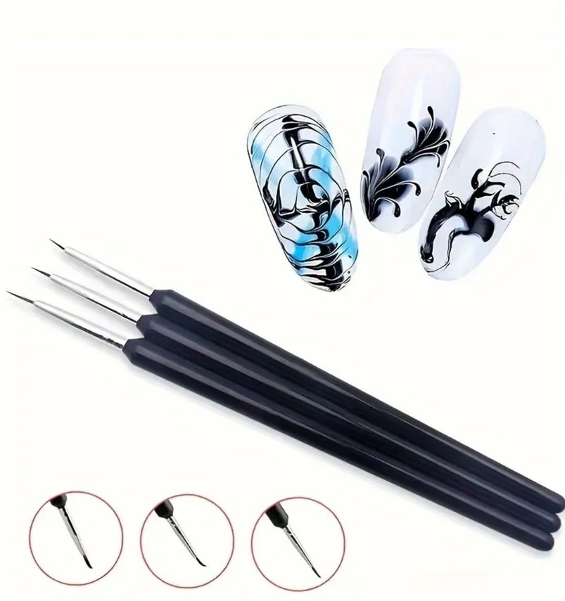 3 Adet Detaylı Boya Fırçaları - Görsel 5