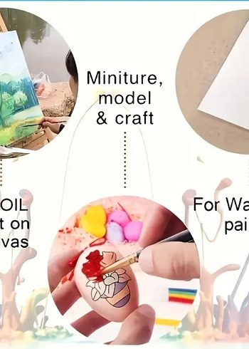 12 Parça Profesyonel Sanatçı Fırça Seti - Görsel 5