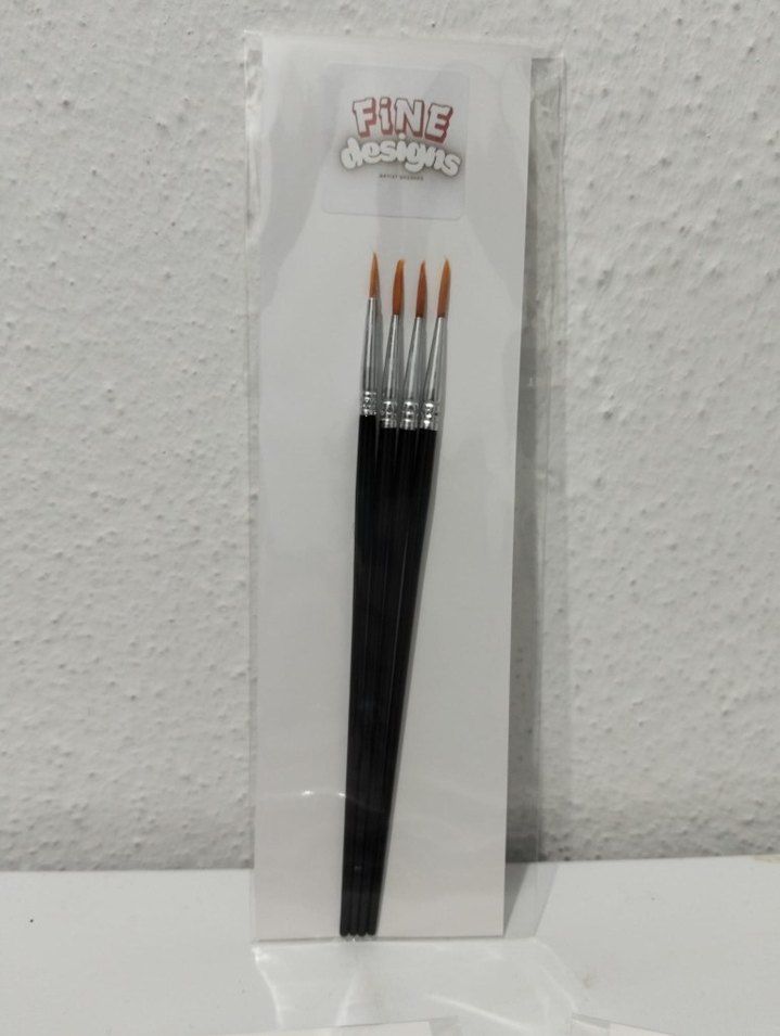 4'lü Siyah Artist Fırça Seti - Görsel 2