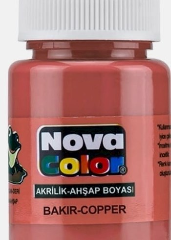 Nova Color 3'lü Altın-Gümüş-Bakır Akrilik Boya 30ml - Görsel 4