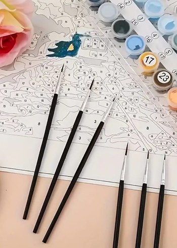 Profesyonel 3'lü İnce Sanatçı Fırça Seti - Görsel 2