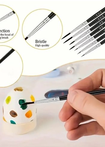 Profesyonel 3'lü İnce Sanatçı Fırça Seti - Görsel 3