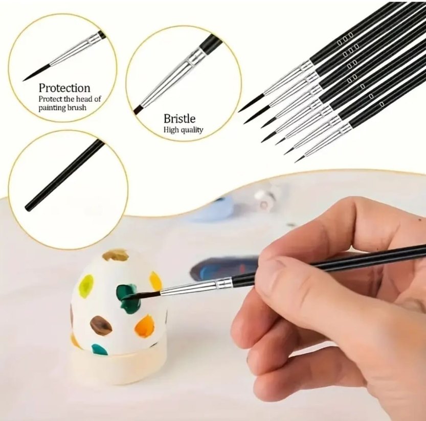 Profesyonel 3'lü İnce Sanatçı Fırça Seti - Görsel 3