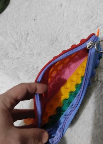 Renkli popit Fermuarlı Çocuk Cüzdanı - Görsel 4