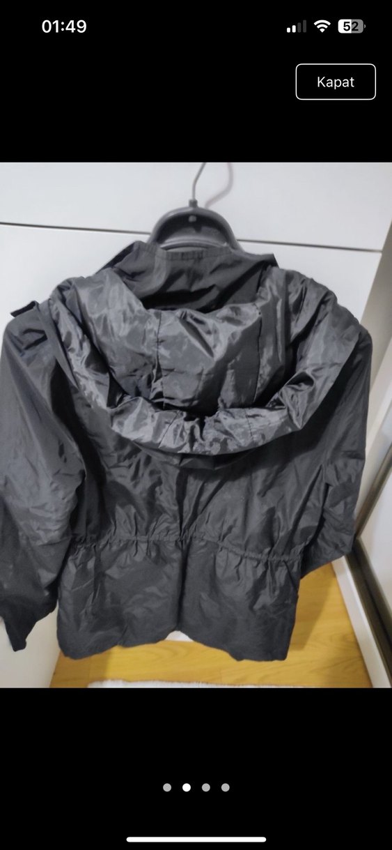 Siyah Defacto Yağmurluk - Görsel 2