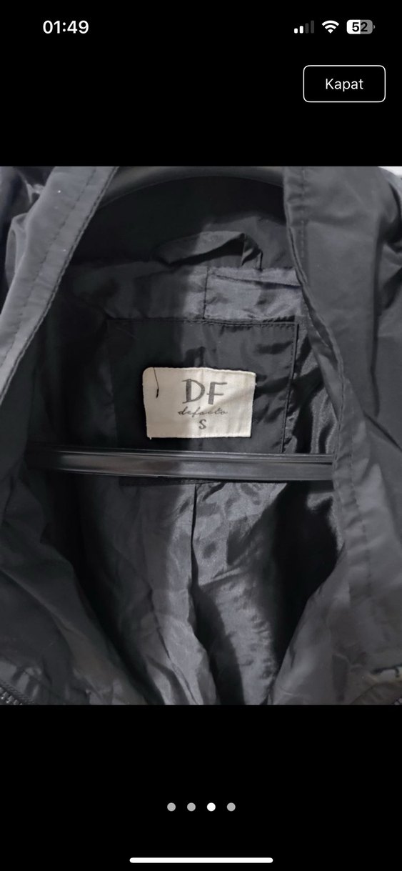 Siyah Defacto Yağmurluk - Görsel 3