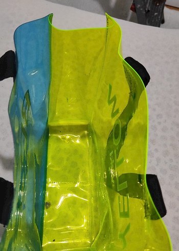 Sarı Lacivert Şeffaf Renkli Plaj Çantası - Görsel 3