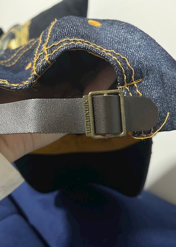 Kadın Kot Taşlı Kuru Kafa Modelli Şapka - Görsel 5