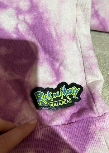 Mor Tie-Dye Uzun Kollu Kadın Sweatshirt - Görsel 2