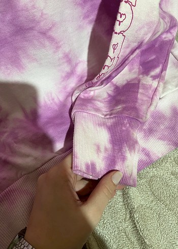 Mor Tie-Dye Uzun Kollu Kadın Sweatshirt - Görsel 5