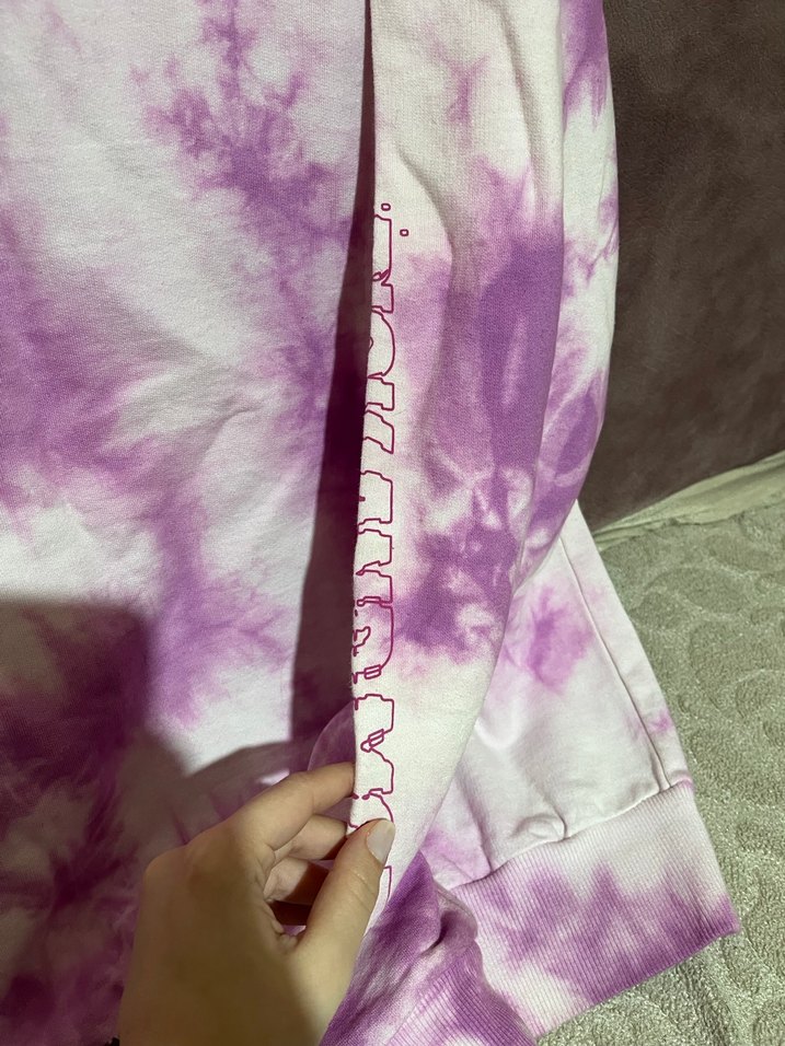 Mor Tie-Dye Uzun Kollu Kadın Sweatshirt - Görsel 4