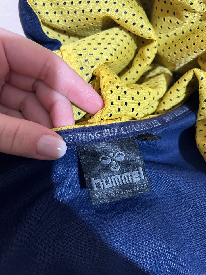 Hummel Kapüşonlu Mavi Spor Tişort - Görsel 5