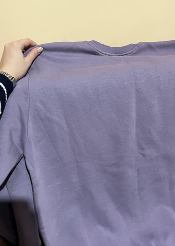 Mor Kadın Sweatshirt, Yuvarlak Yaka, Rahat Kesim - Görsel 5