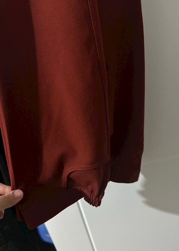 Bordo Kadın Uzun Dokulu Kumaş Pantolon - Görsel 2