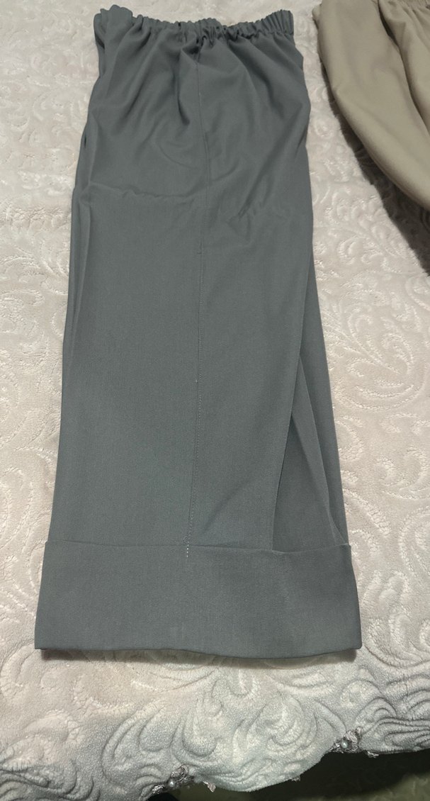 Gri Rahat Kesim Kadın Kumaş Pantolon - Görsel 2