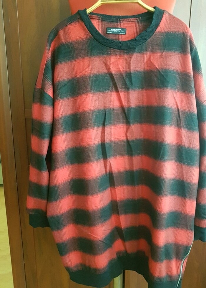 #ZARA EKOSE ELBİSE  - Görsel 4