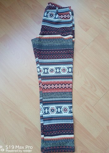 Çok Renkli Desenli Bohem Kadın Pantolon - Görsel 4