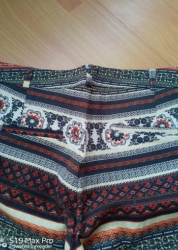 Çok Renkli Desenli Bohem Kadın Pantolon - Görsel 6