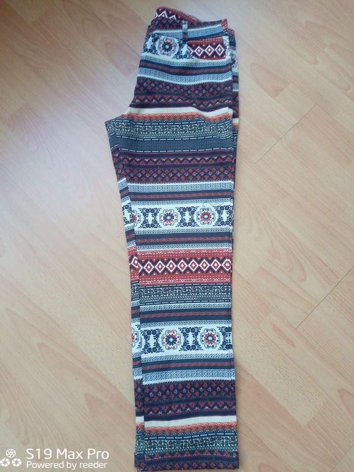 Çok Renkli Desenli Bohem Kadın Pantolon - Görsel 4