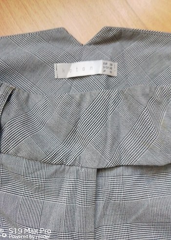 Gri Kemerli Kadın EKOSE Pantolon - Görsel 4