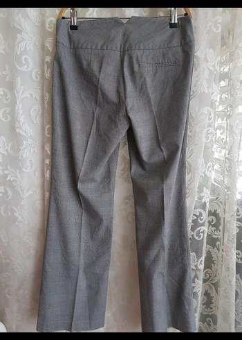 Gri Kemerli Kadın EKOSE Pantolon - Görsel 2