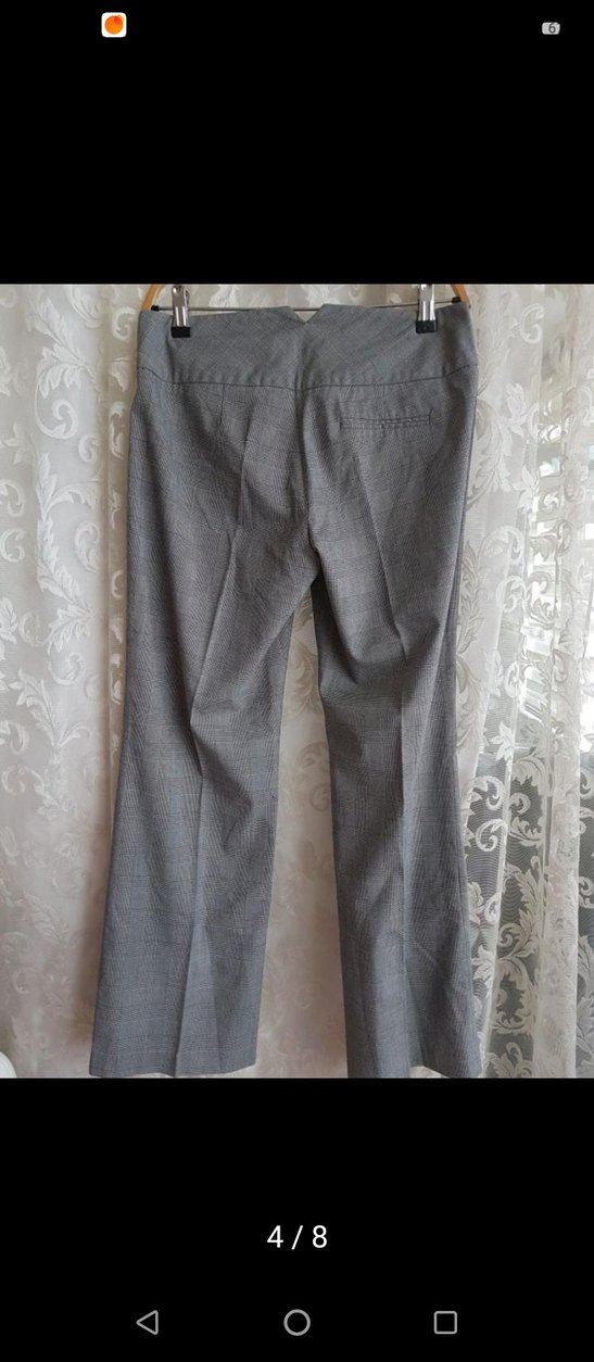 Gri Kemerli Kadın EKOSE Pantolon - Görsel 2