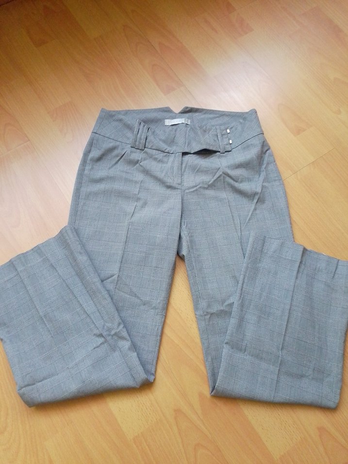 Gri Kemerli Kadın EKOSE Pantolon - Görsel 3