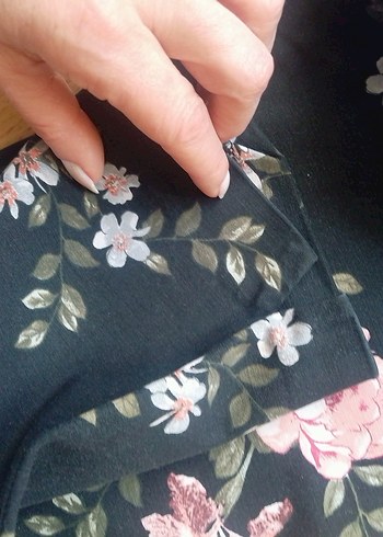 Çiçek Desenli Kadın Denim Pantolon - Görsel 6