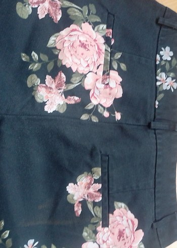 Çiçek Desenli Kadın Denim Pantolon - Görsel 5