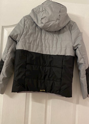 Gri Siyah Erkek Çocuk Fermuarlı Mont - Görsel 3