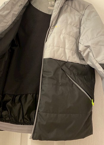 Gri Siyah Erkek Çocuk Fermuarlı Mont - Görsel 2