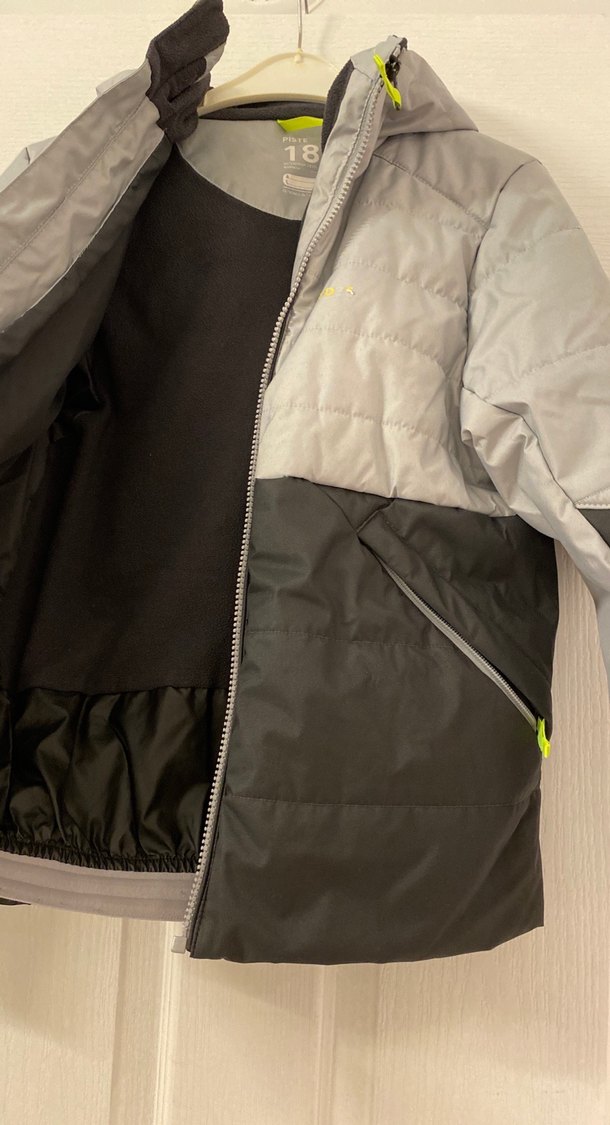 Gri Siyah Erkek Çocuk Fermuarlı Mont - Görsel 2