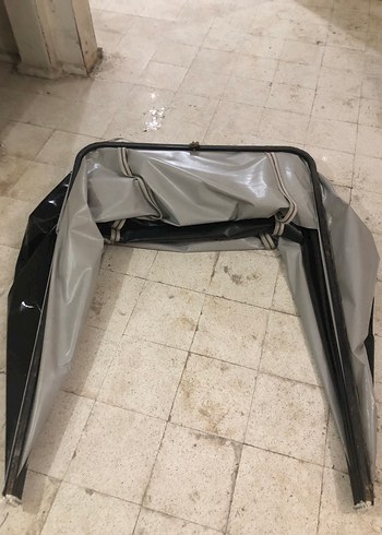 Gri ve Siyah Su Geçirmez Çadır Örtüsü - Görsel 7