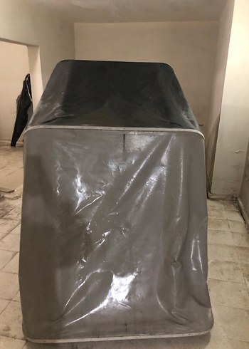 Gri ve Siyah Su Geçirmez Çadır Örtüsü - Görsel 3