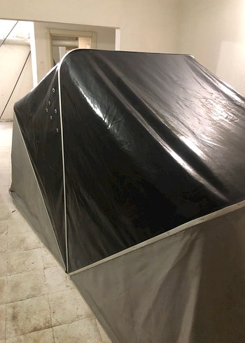 Gri ve Siyah Su Geçirmez Çadır Örtüsü - Görsel 5