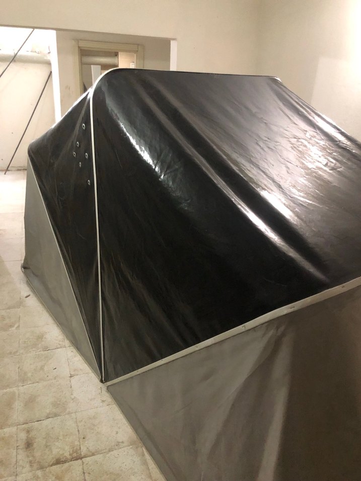 Gri ve Siyah Su Geçirmez Çadır Örtüsü - Görsel 5