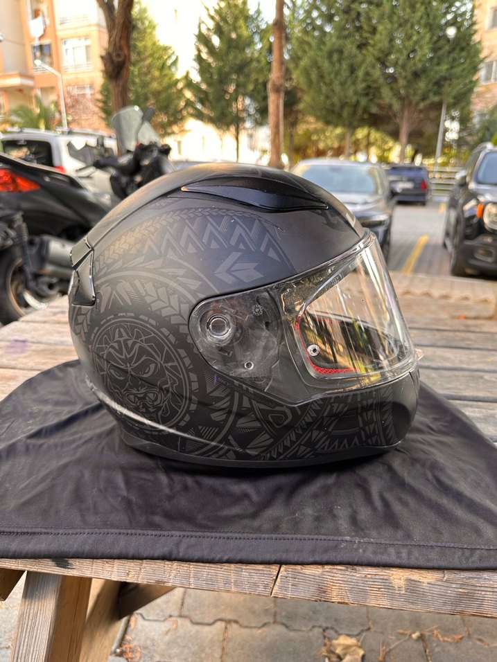 LS2 CRYPT MAT SİYAH KASK - Görsel 2