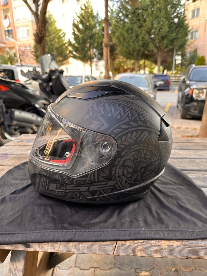 LS2 CRYPT MAT SİYAH KASK - Görsel 3