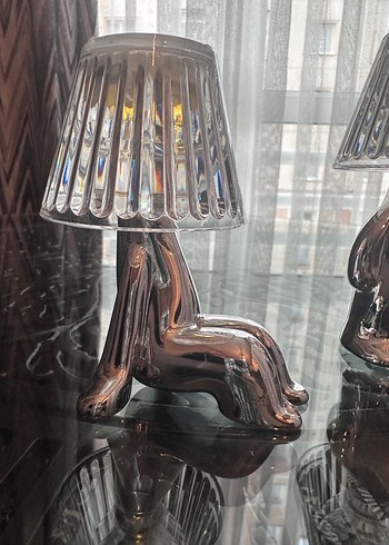 Bej Renkli Modern Figürlü Masa Lambası - Görsel 5