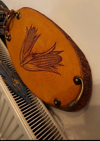 Mısır Desenli Ahşap Tebsi - Görsel 2