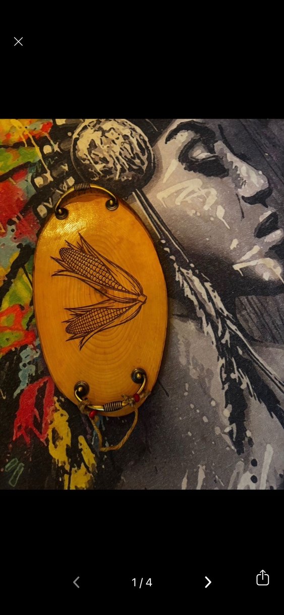 Mısır Desenli Ahşap Tebsi - Görsel 4