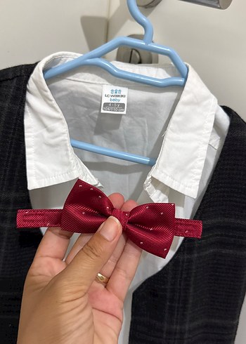 Düğmeli Çocuk Yelek ve Beyaz Gömlek Takımı - Görsel 8