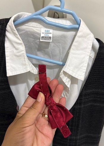 Düğmeli Çocuk Yelek ve Beyaz Gömlek Takımı - Görsel 9